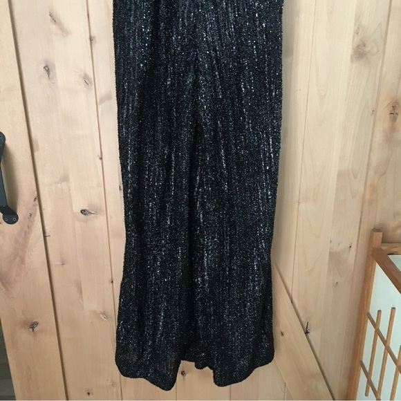 ANTHROPOLOGIE MAEVE Disco Jumpsuit Black Size 6 - Picture 4 of 11